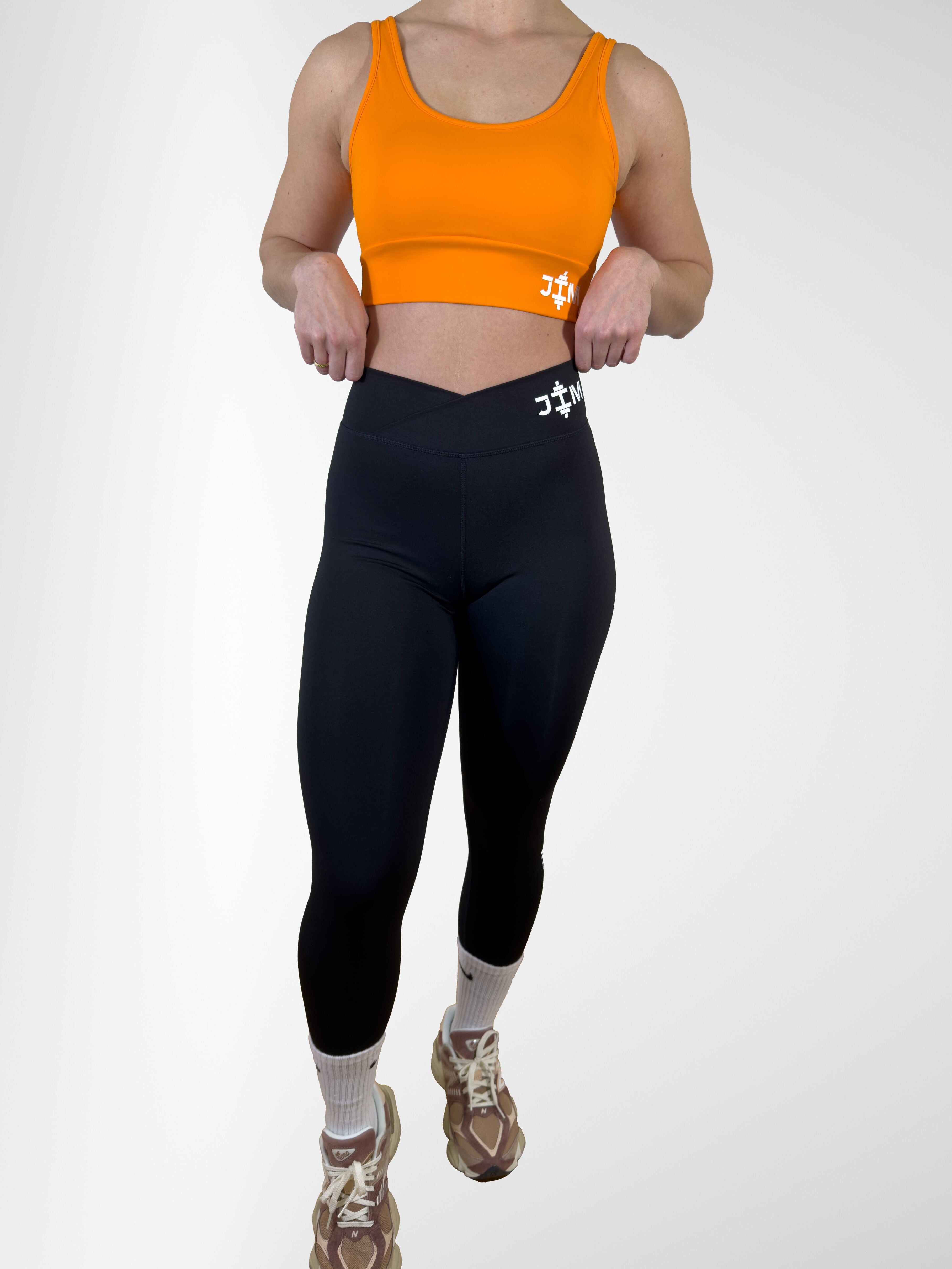 JIM Essentials Set Frauen - Sport BH + High Waiste V-Cut Leggings für maximalen Style und Komfort